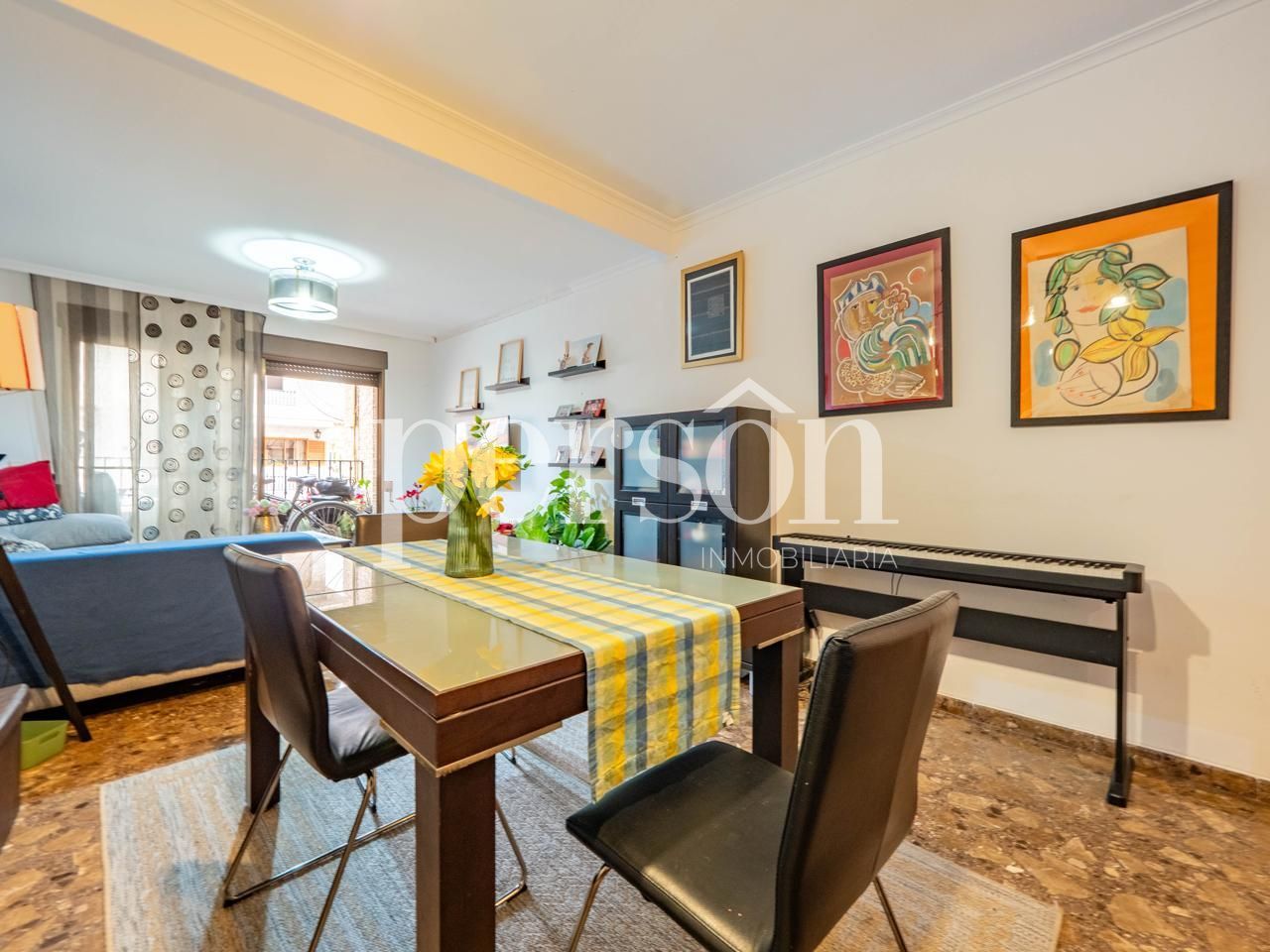 Wohnzimmer von Wohnung zum Verkauf in Alboraya mit Klimaanlage, Terrasse und Abstellraum