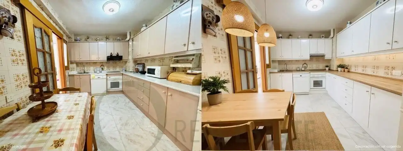 Kitchen of Flat for sale in El Campello  with Terrace, Furnished and Balcony