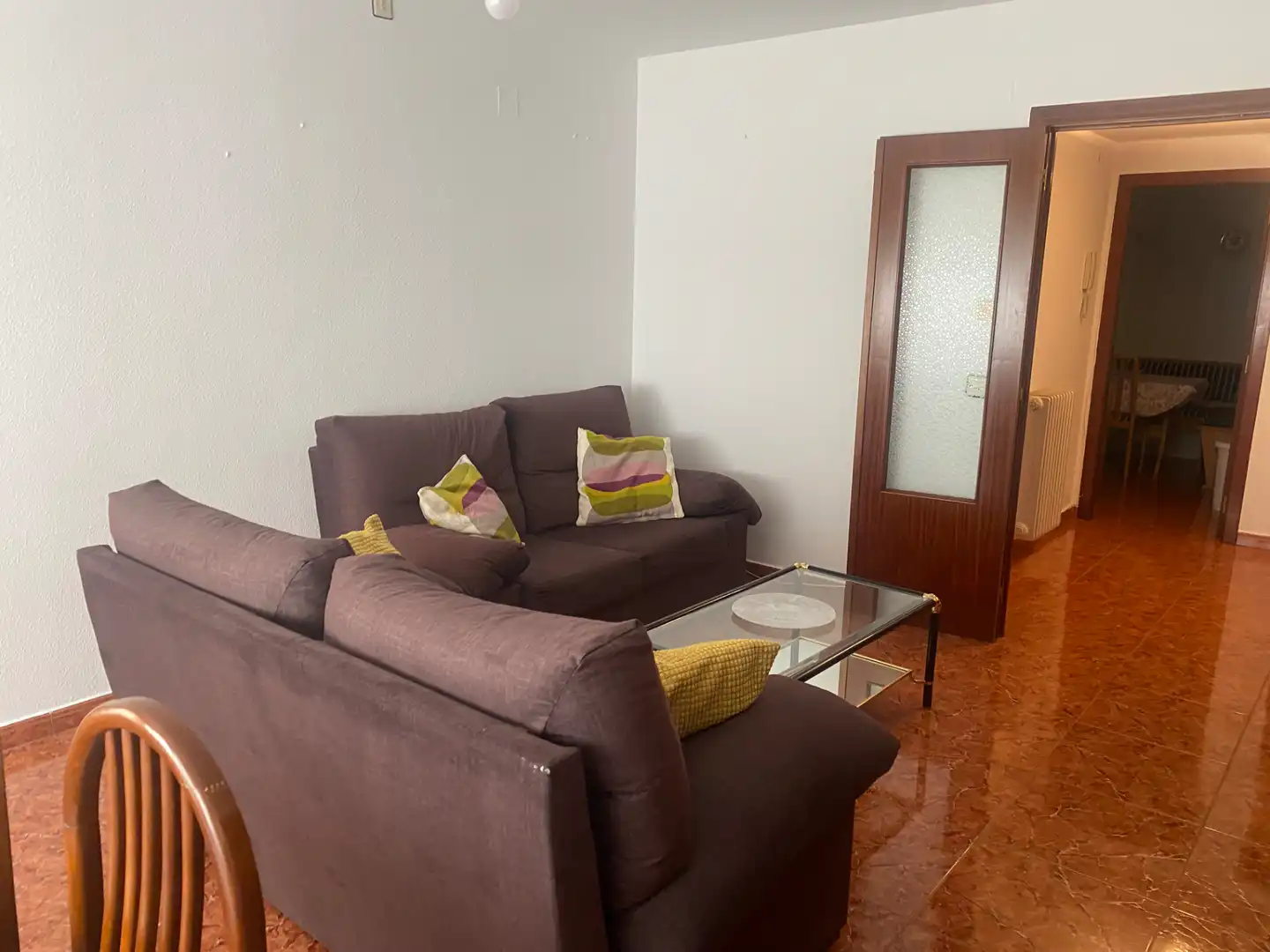 Sala d'estar de Pis de lloguer en Huesca amb Calefacció, Terrassa i Piscina
