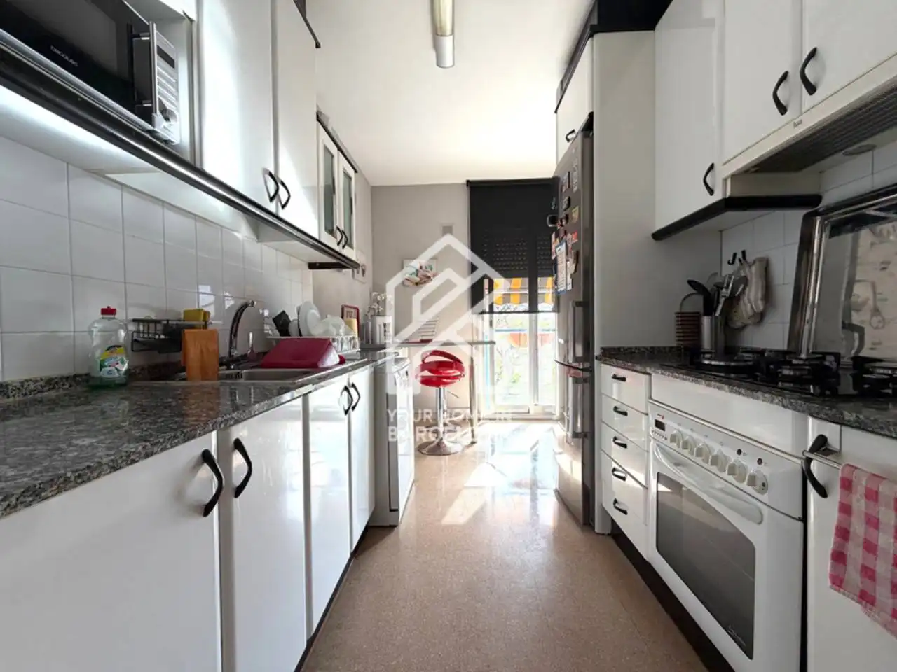 Kitchen of Flat for sale in Badalona  with Air Conditioner, Heating and Parquet flooring
