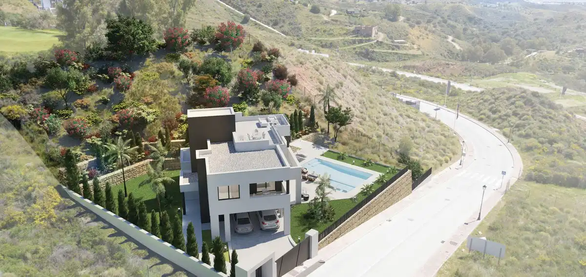 Außenansicht von Haus oder Chalet zum Verkauf in Mijas mit Klimaanlage, Privatgarten und Terrasse