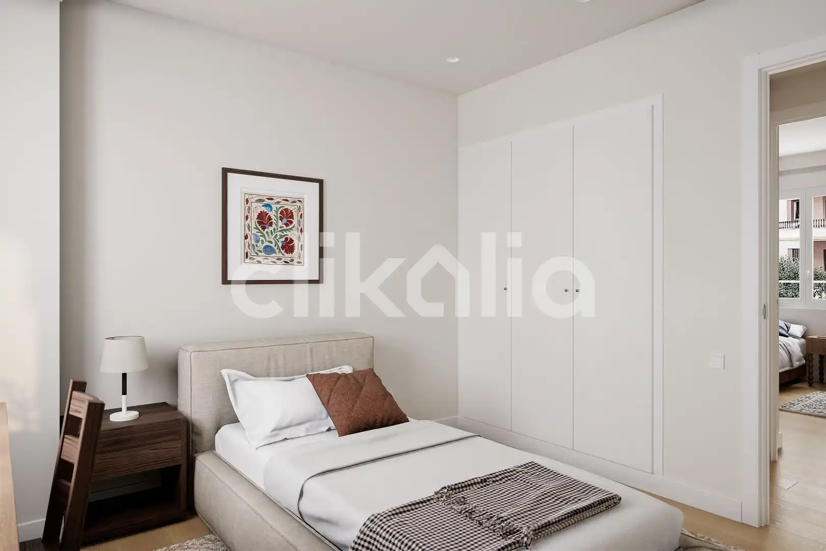 Bedroom of Flat for sale in Sevilla  with Air Conditioner, Private garden and Terrace
