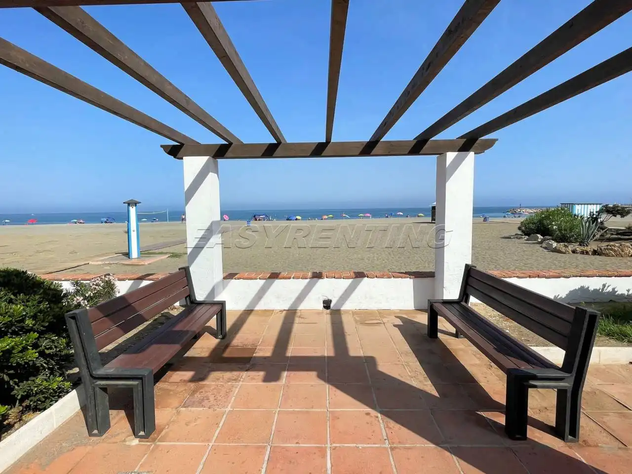 Terraza de Apartamento de alquiler en Manilva con Terraza, Amueblado y Alarma