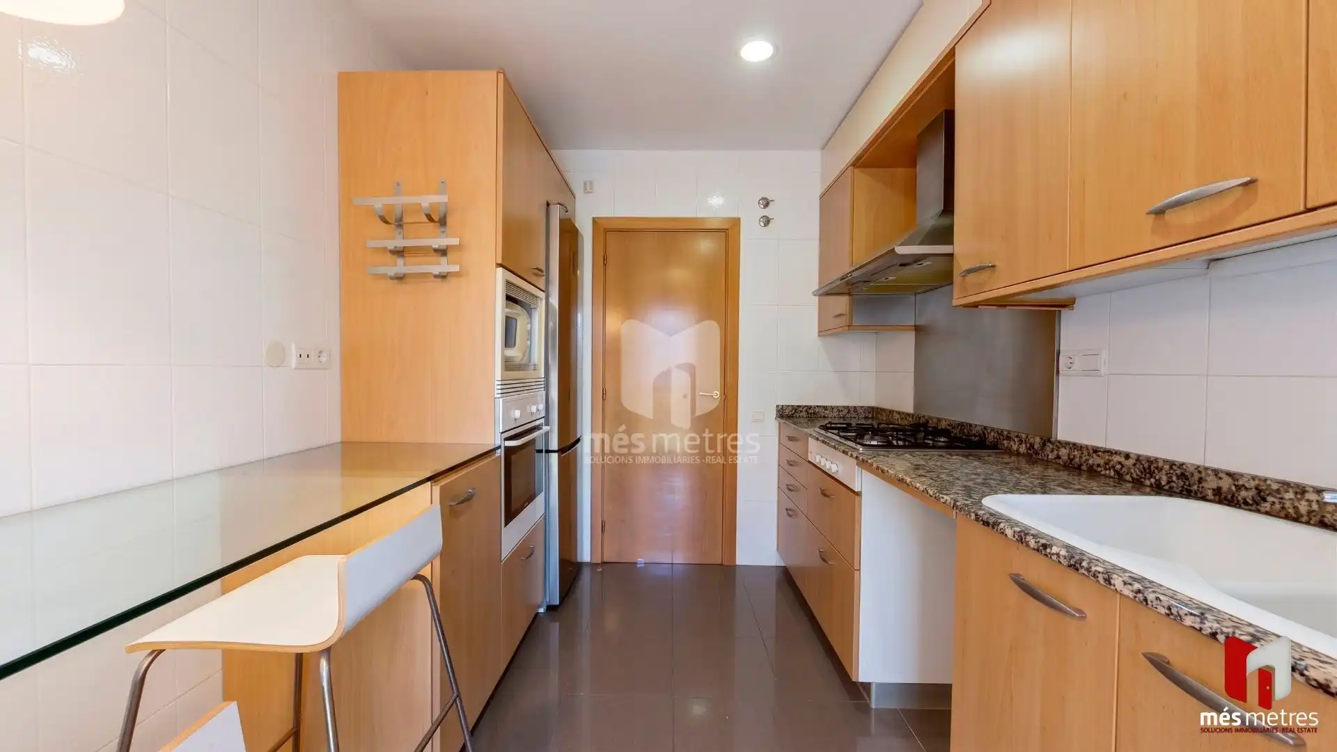 Kitchen of Flat for rent in Teià  with Heating, Private garden and Community pool