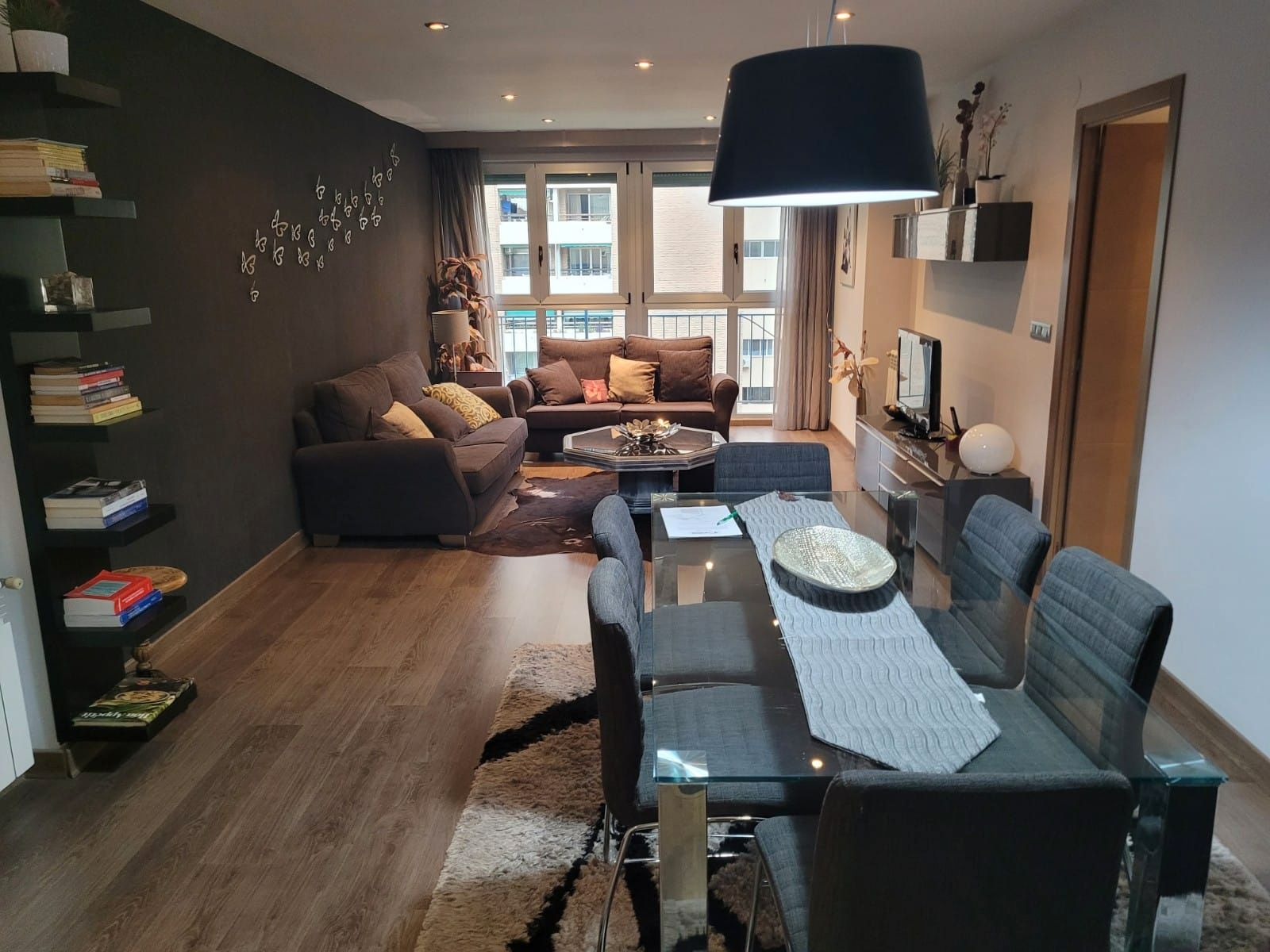 Sala de estar de Piso de alquiler en  Valencia Capital con Calefacción, Amueblado y Horno