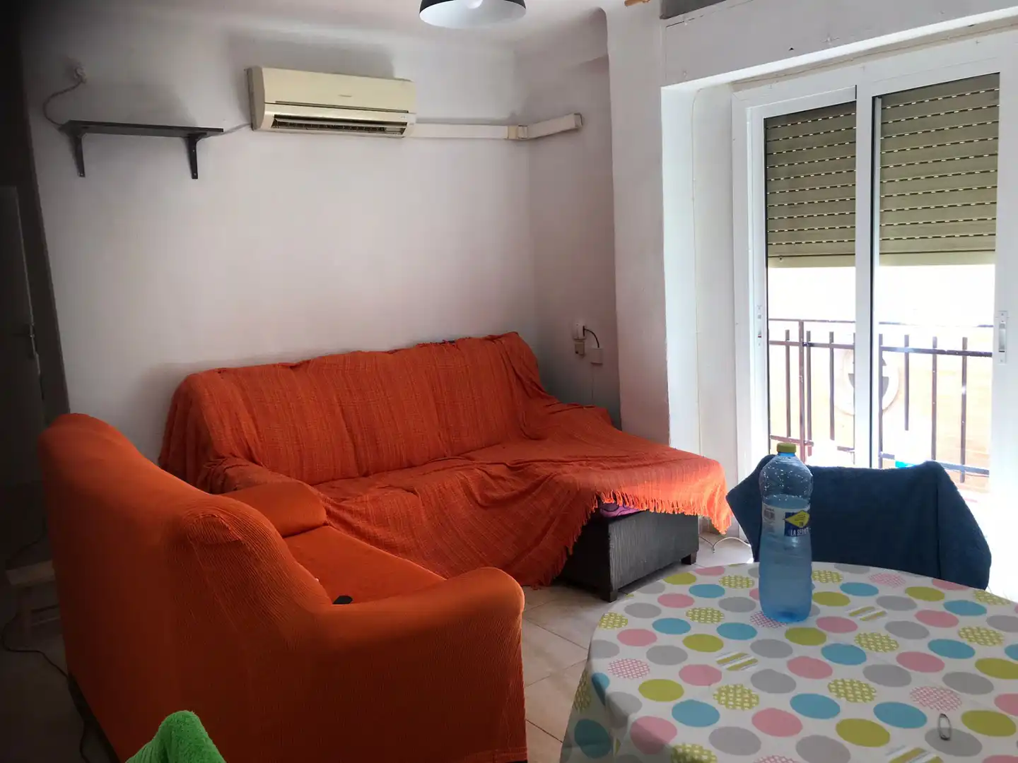 Living room of Flat for rent in Murcia  with Air Conditioner and Furnished