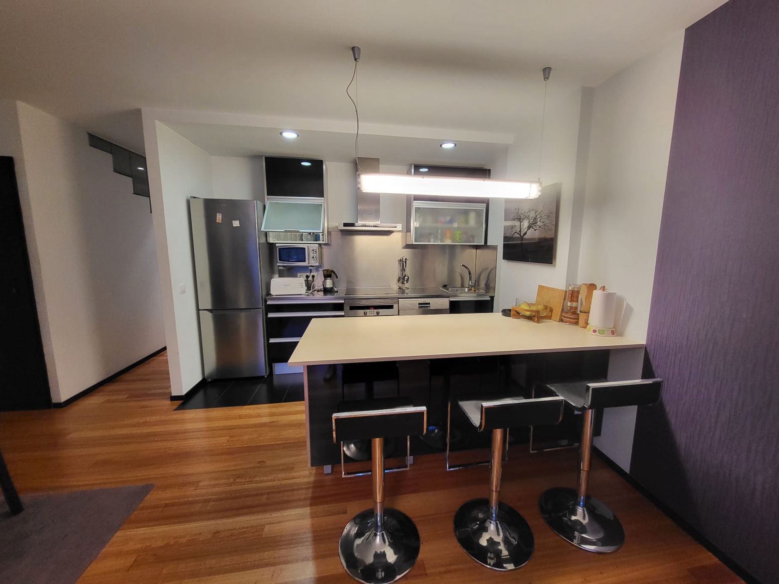 Kitchen of Flat for sale in Ribeira  with Heating, Terrace and Furnished