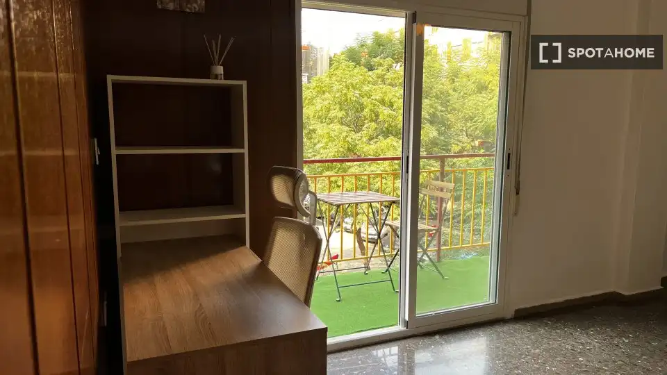 Balcony of Flat for rent in Valencia  with Air Conditioner, Heating and Furnished