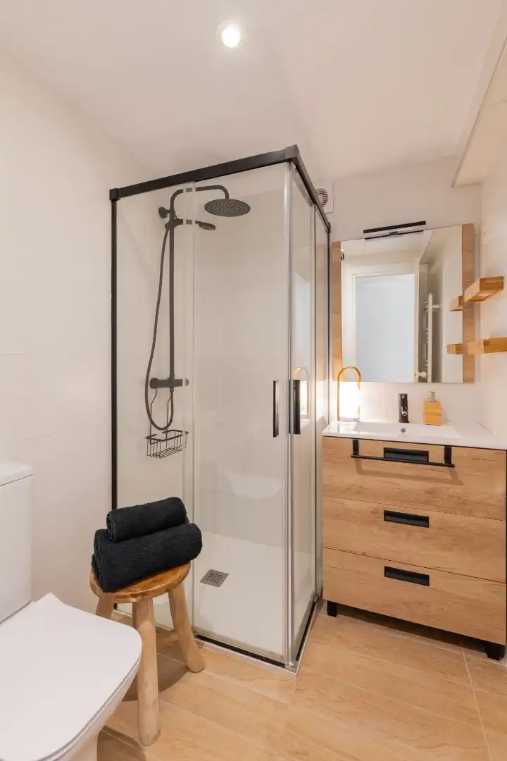 Badezimmer von Wohnung zur Miete in Sopela mit Heizung, Terrasse und Möbliert