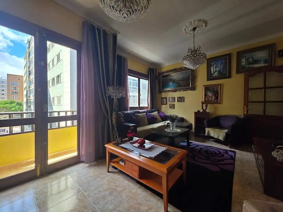 Sala d'estar de Pis en venda en Las Palmas de Gran Canaria amb Aire condicionat, Calefacció i Jardí privat