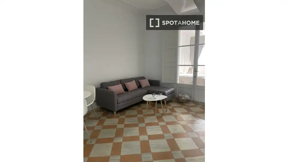 Living room of Flat for share in  Palma de Mallorca  with Air Conditioner, Heating and Furnished