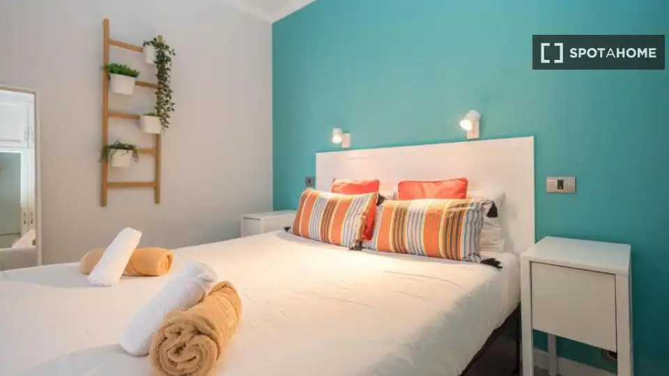 Dormitori de Apartament per a compartir en Las Palmas de Gran Canaria amb Aire condicionat, Terrassa i Moblat
