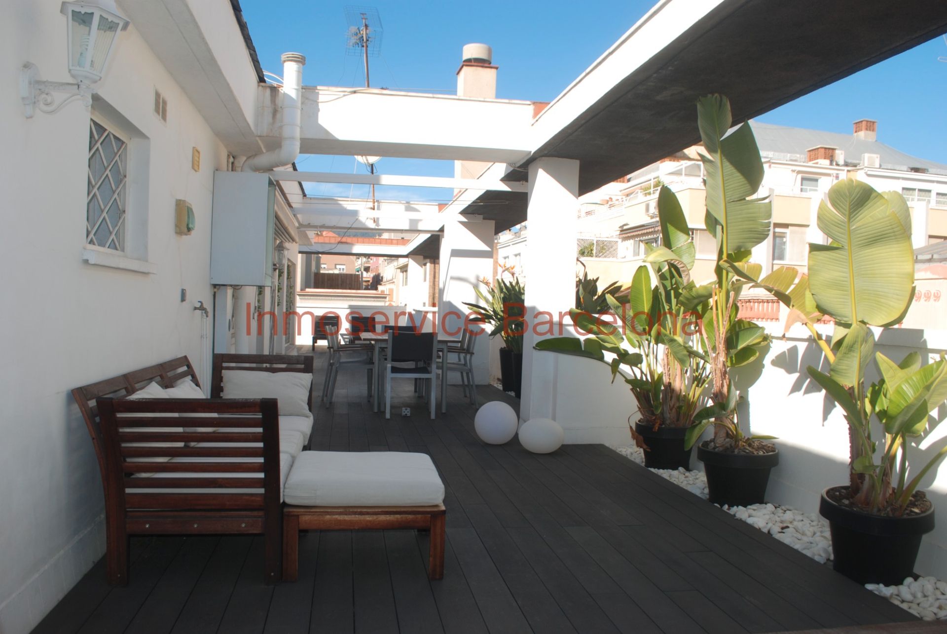 Terrace of Attic to rent in  Barcelona Capital  with Air Conditioner, Heating and Parquet flooring