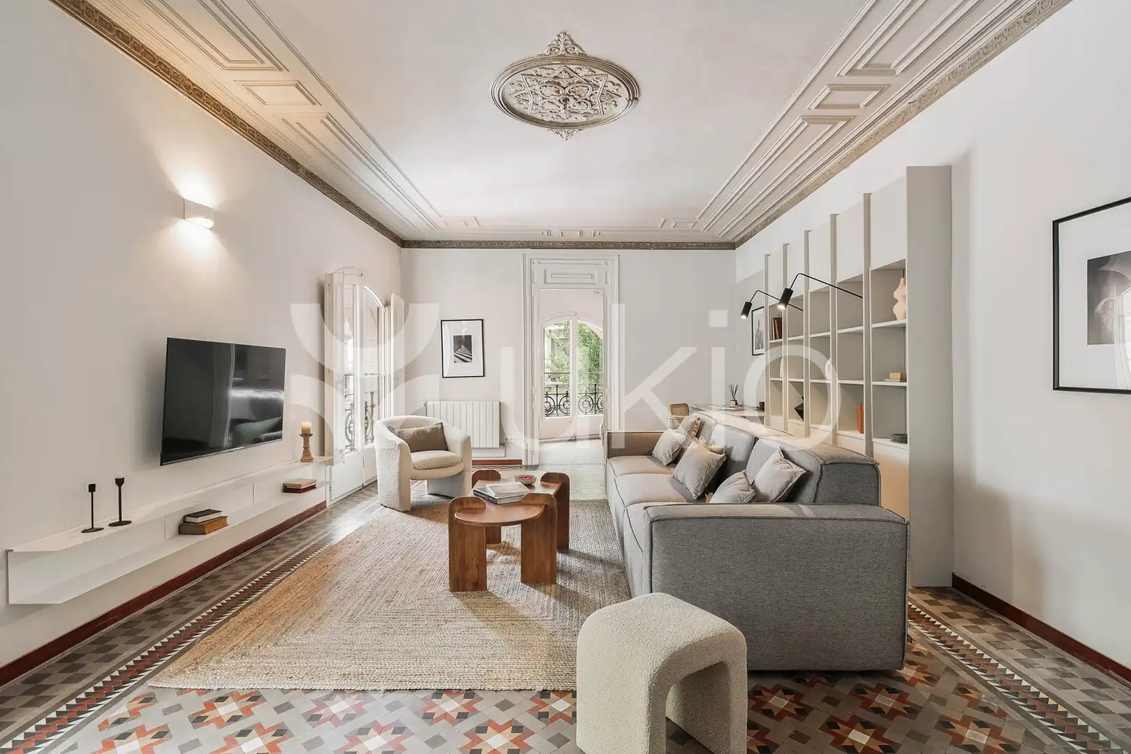 Sala de estar de Apartamento de alquiler en Barcelona con Calefacción, Terraza y Amueblado