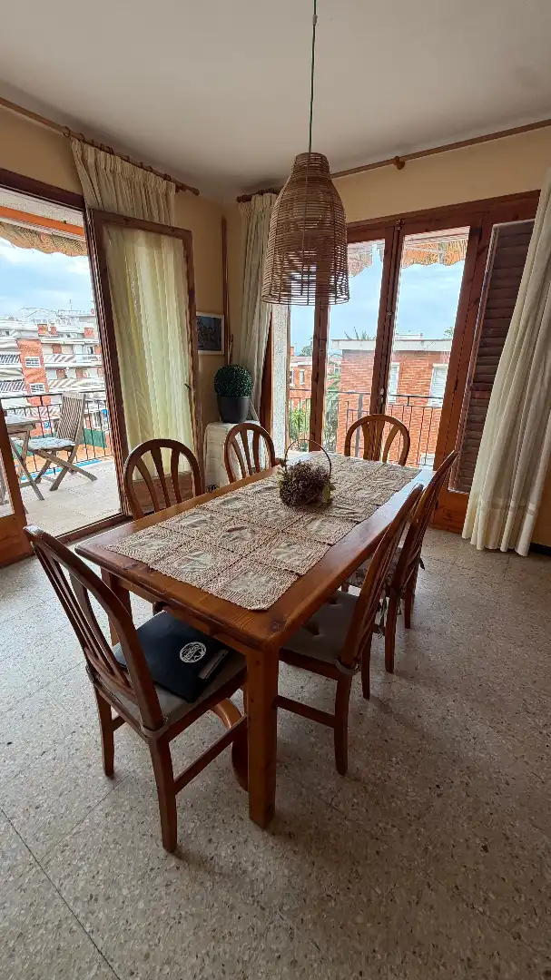 Dining room of Flat for sale in Torredembarra  with Terrace, Furnished and Oven