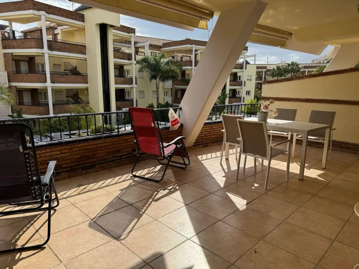 Terraza de Apartamento de alquiler en Mijas con Aire acondicionado, Terraza y Amueblado
