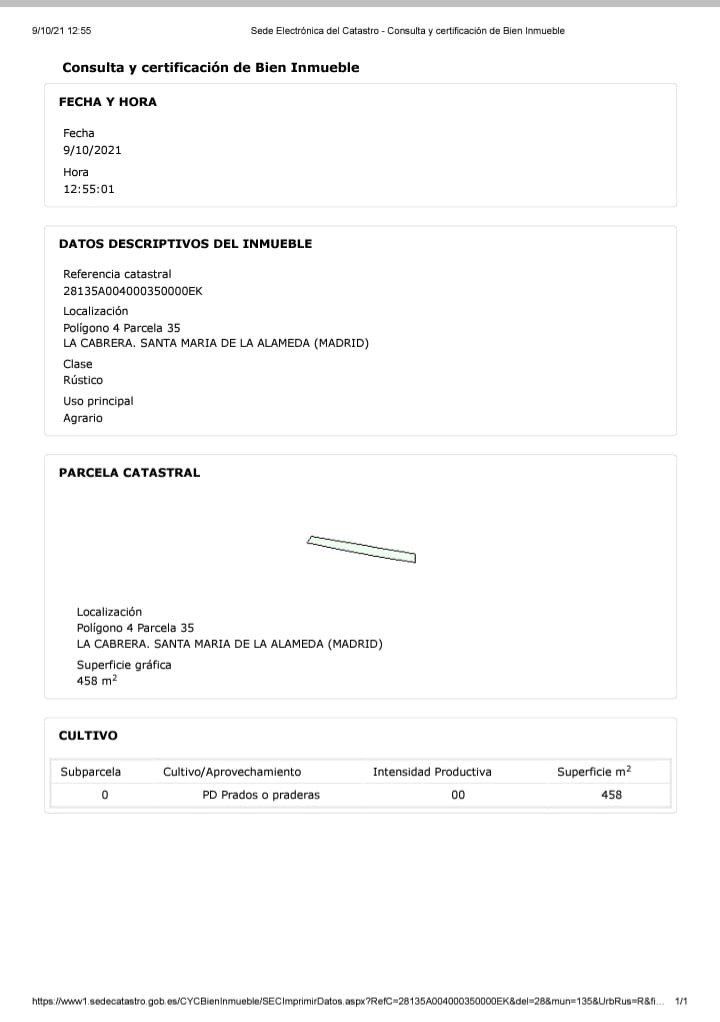 Exterior view of Land for sale in Santa María de la Alameda