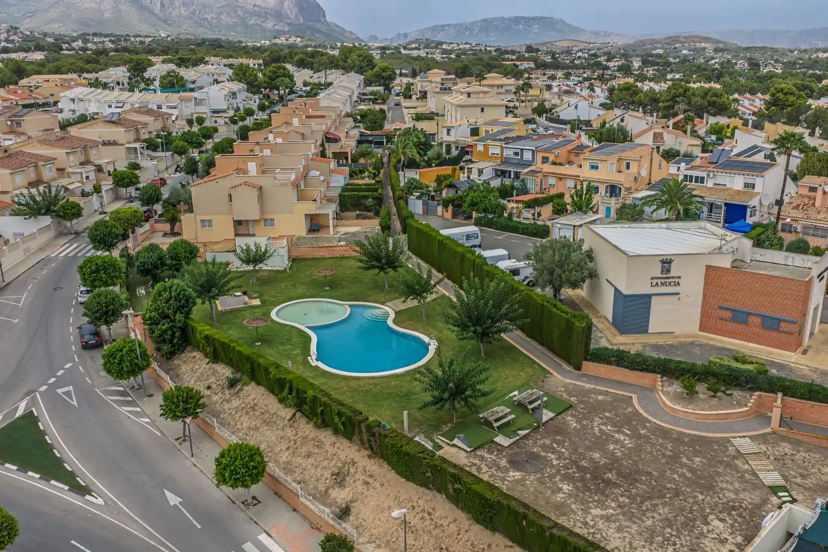 Exterior view of Detached homes for sale in La Nucia  with Air Conditioner, Heating and Private garden