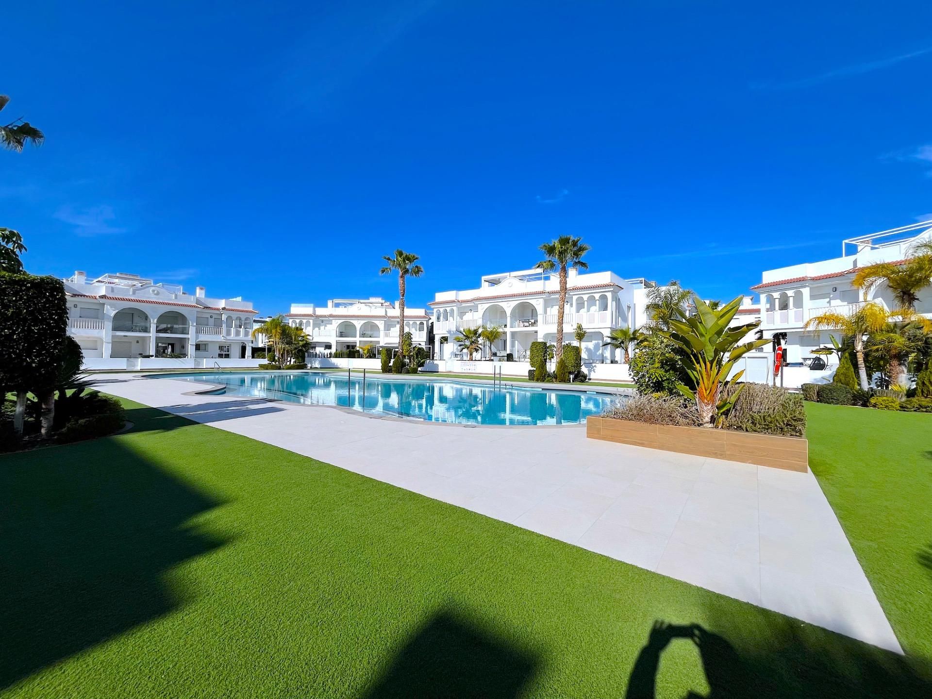 Swimming pool of Apartment for sale in Rojales  with Air Conditioner, Heating and Private garden