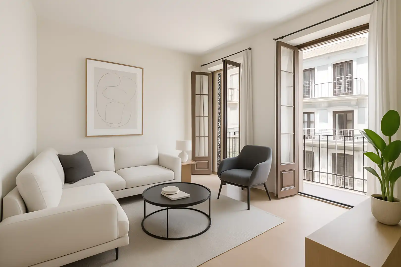 Sala de estar de Piso en venta en Barcelona con Aire acondicionado, Calefacción y Balcón