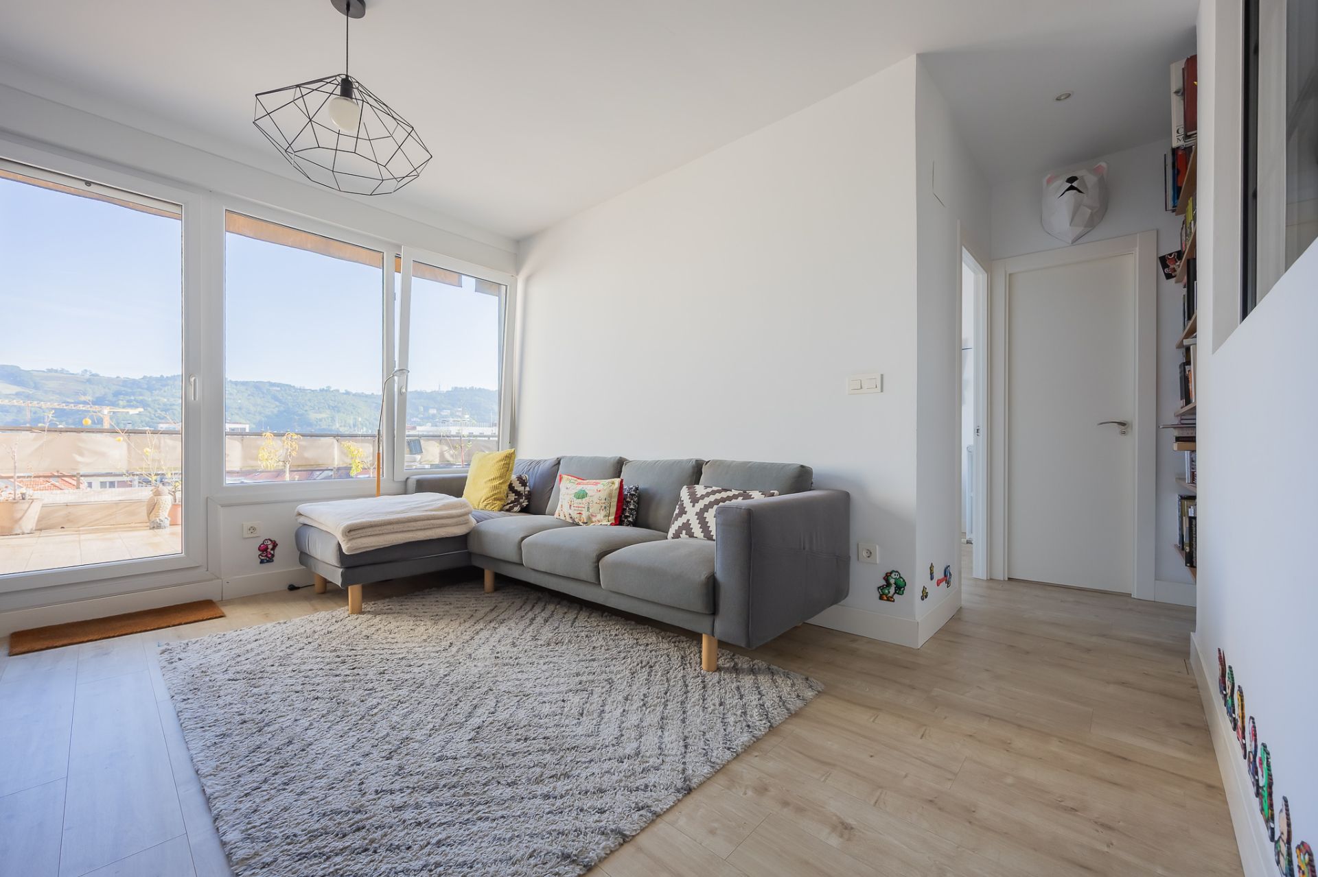 Living room of Attic for sale in Bilbao   with Heating, Terrace and Furnished