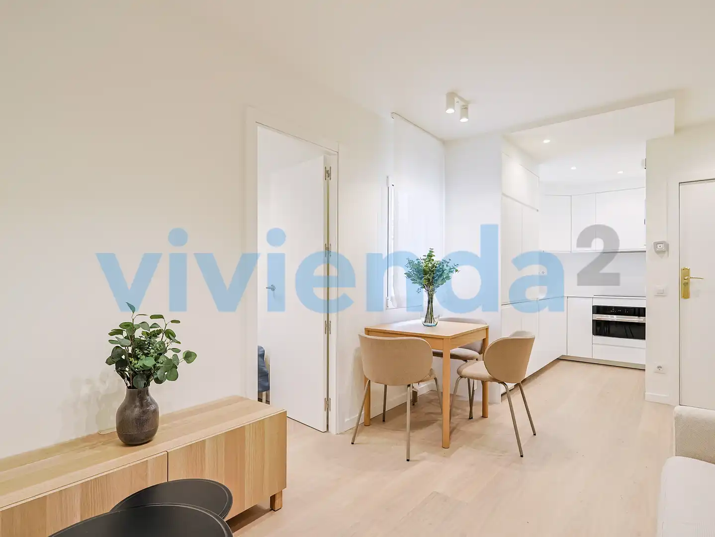 Wohnzimmer von Wohnung zur Miete in Madrid mit Klimaanlage und Balkon