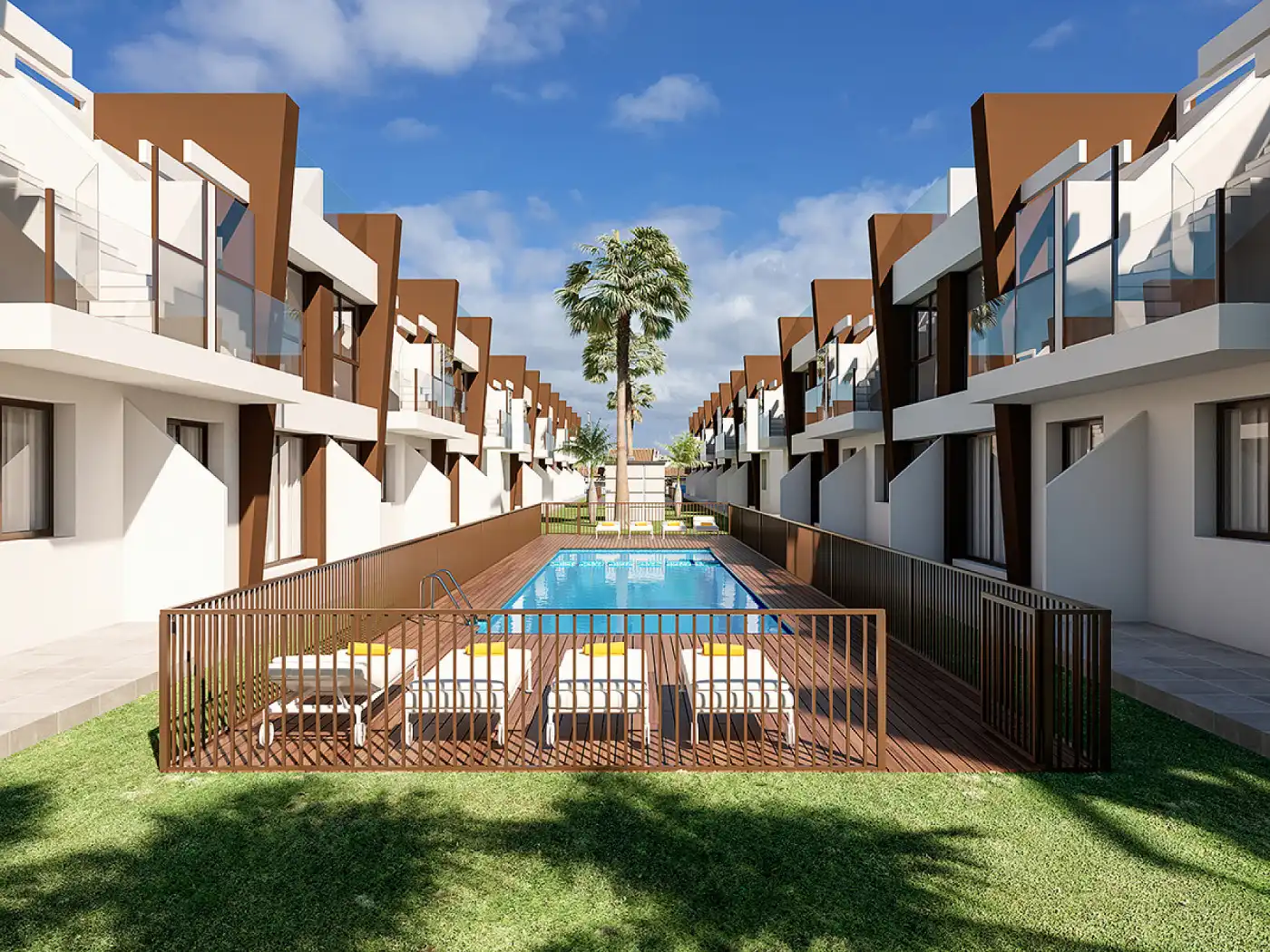 Vista exterior de Casa o chalet en venta en San Pedro del Pinatar con Terraza y Piscina comunitaria