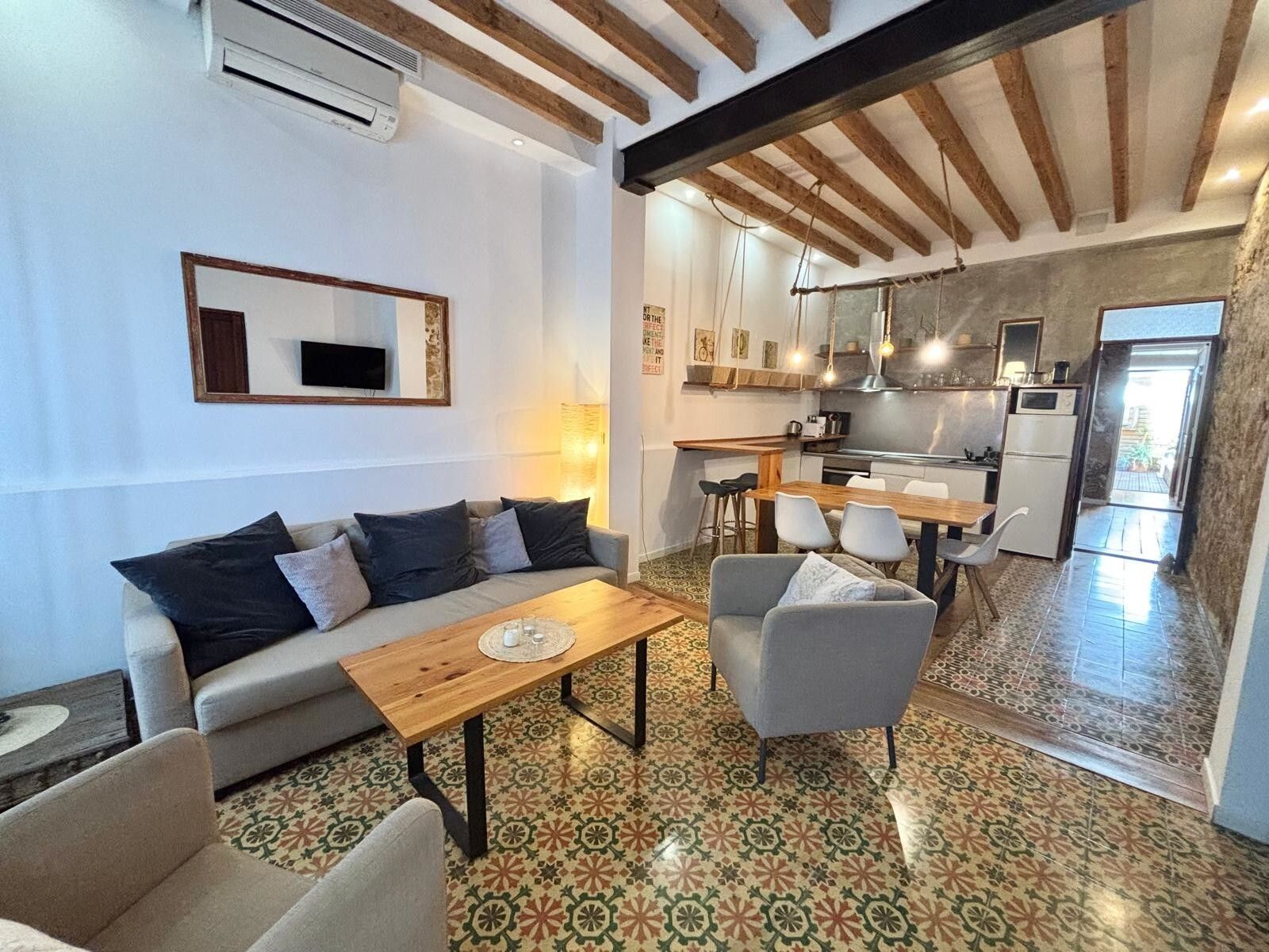 Sala d'estar de Planta baixa de lloguer en  Palma de Mallorca amb Moblat