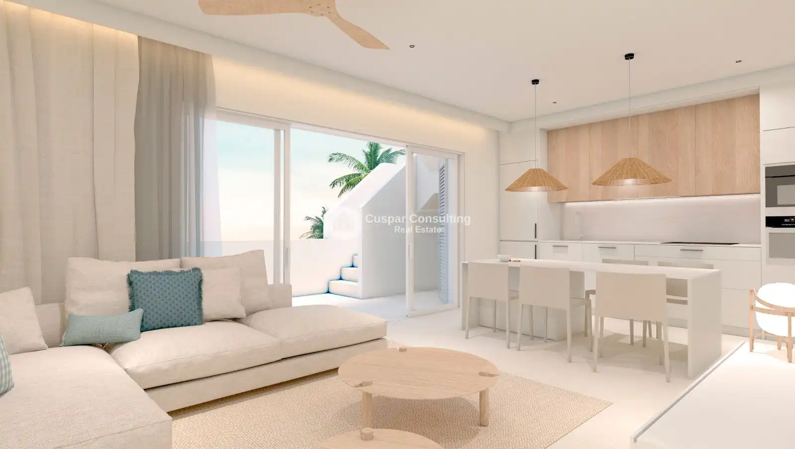 Sala d'estar de Apartament en venda en Pilar de la Horadada amb Aire condicionat, Calefacció i Jardí privat