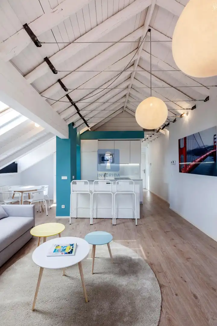 Kitchen of Attic for rent in Madrid  with Air Conditioner, Heating and Parquet flooring