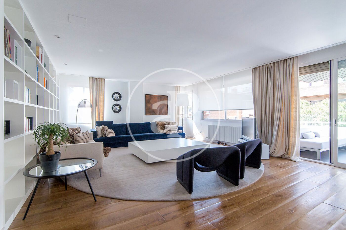 Sala d'estar de Pis de lloguer en  Barcelona Capital amb Aire condicionat, Calefacció i Terrassa