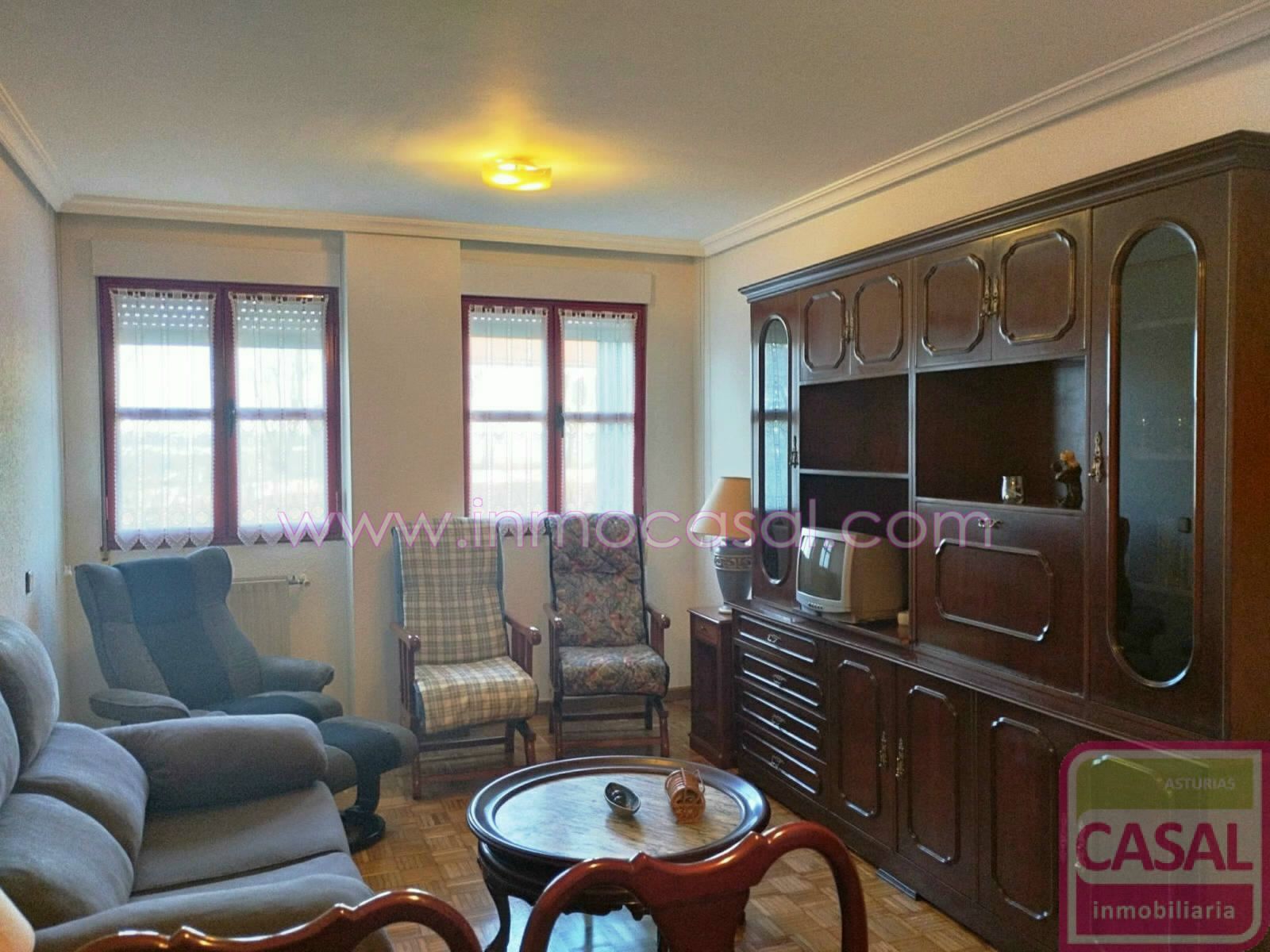 Sala de estar de Piso de alquiler en Oviedo  con Calefacción, Terraza y Trastero