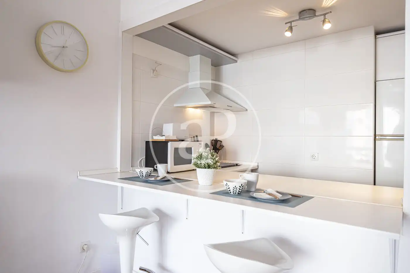 Kitchen of Flat for rent in Madrid  with Air Conditioner, Heating and Private garden
