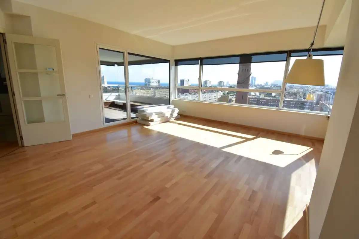 Wohnzimmer von Wohnung zur Miete in Barcelona mit Klimaanlage, Heizung und Privatgarten