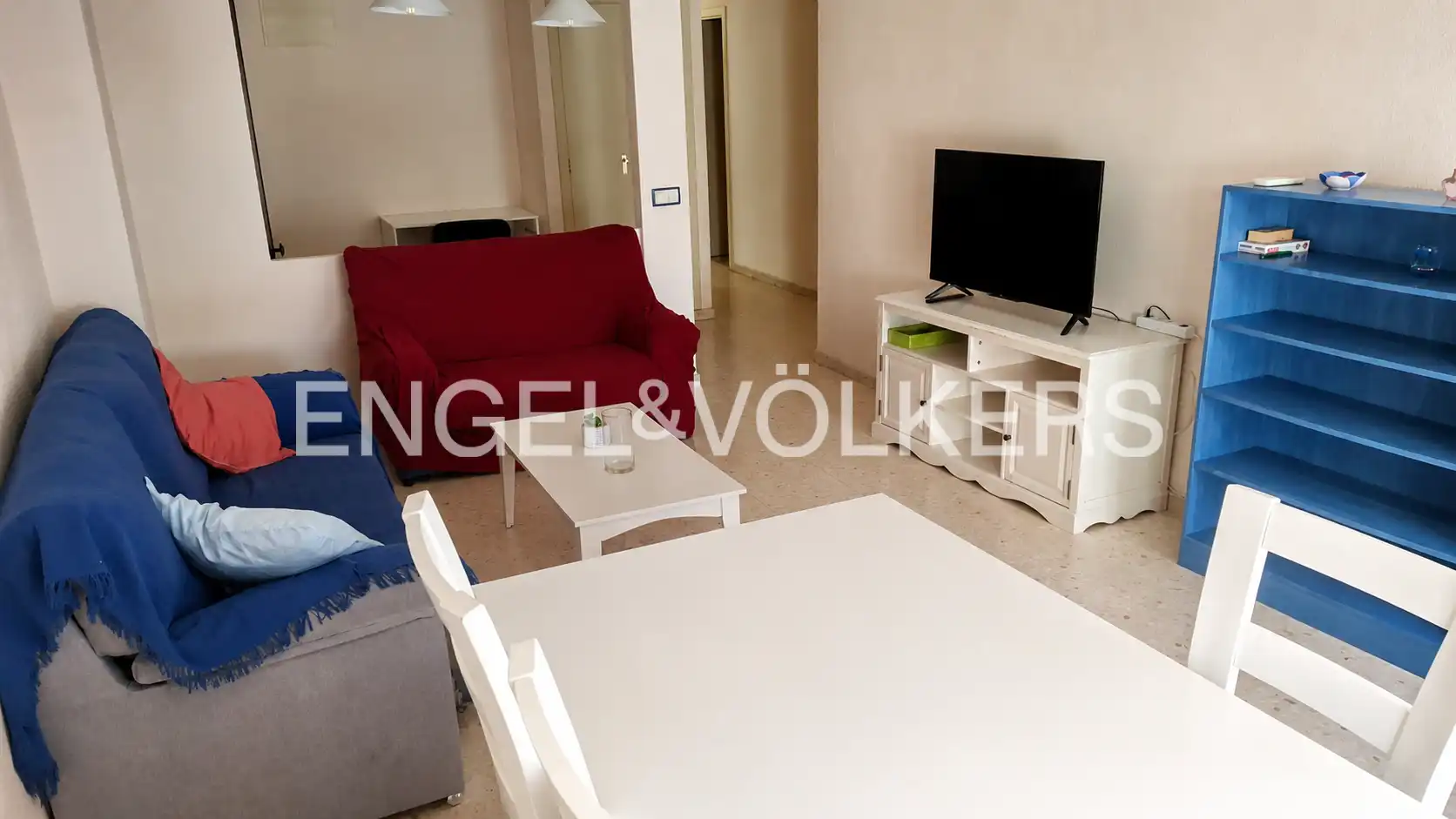 Living room of Flat for rent in Valencia  with Heating, Furnished and Balcony