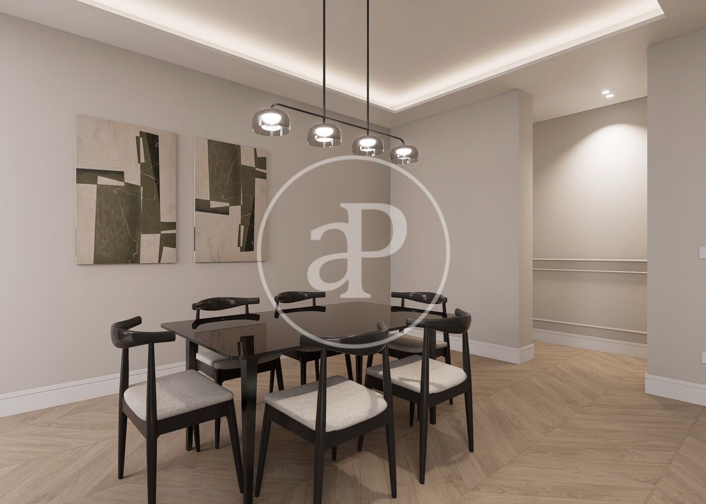 Dining room of Flat for sale in  Madrid Capital  with Air Conditioner, Heating and Furnished