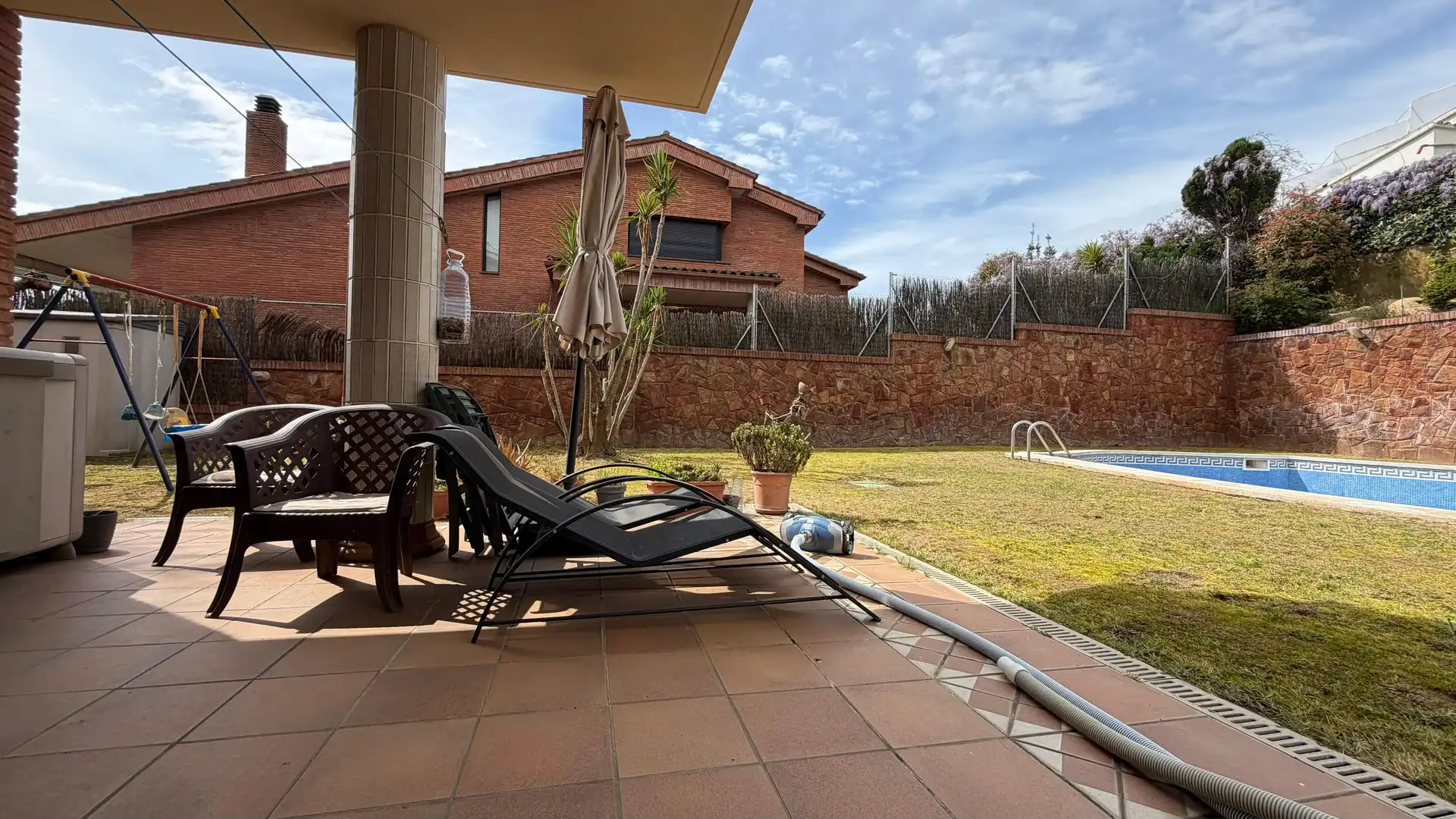 Jardín de Casa o chalet en venta en Vallromanes con Calefacción, Terraza y Piscina