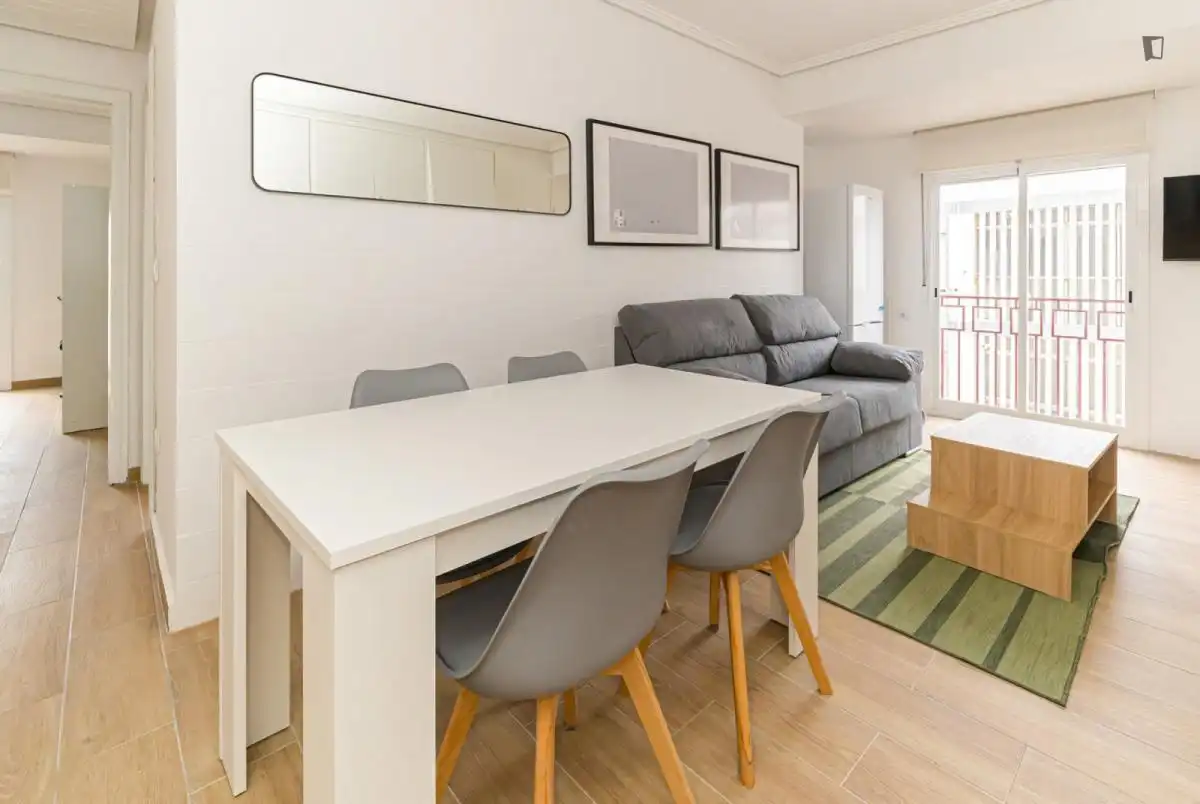 Sala de estar de Apartamento para compartir en Elche / Elx con Amueblado, Lavadora y Microondas
