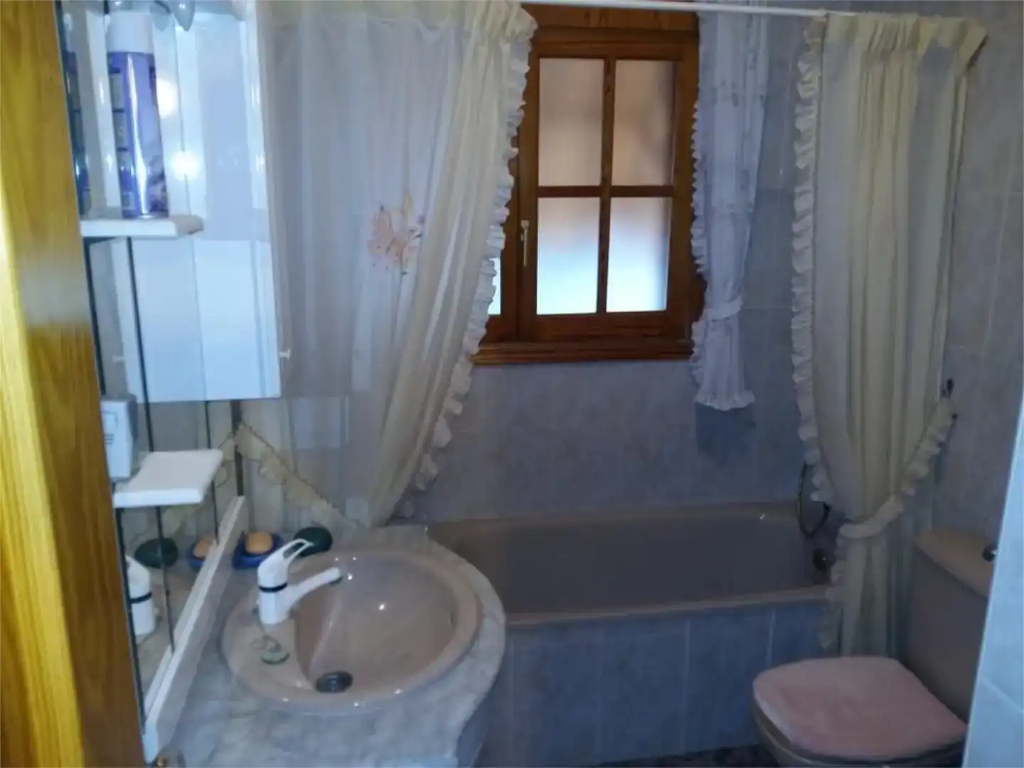 Badezimmer von Wohnung zur Miete in San Javier mit Klimaanlage, Privatgarten und Parkett