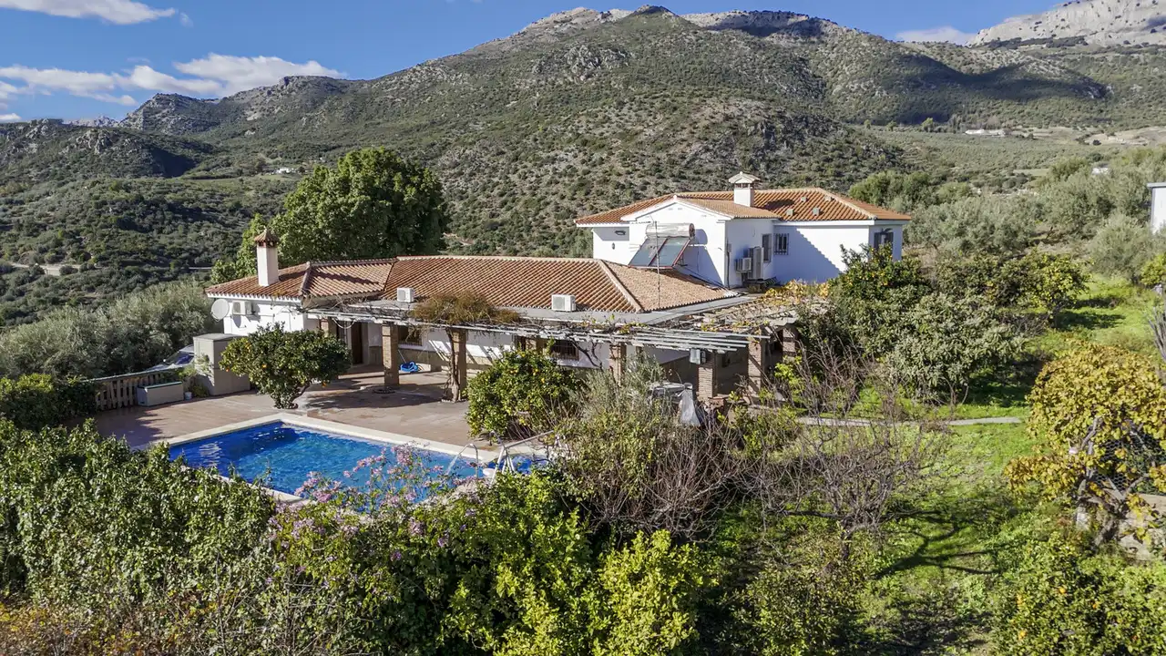 Vista exterior de Casa o chalet en venta en Periana con Aire acondicionado, Terraza y Piscina