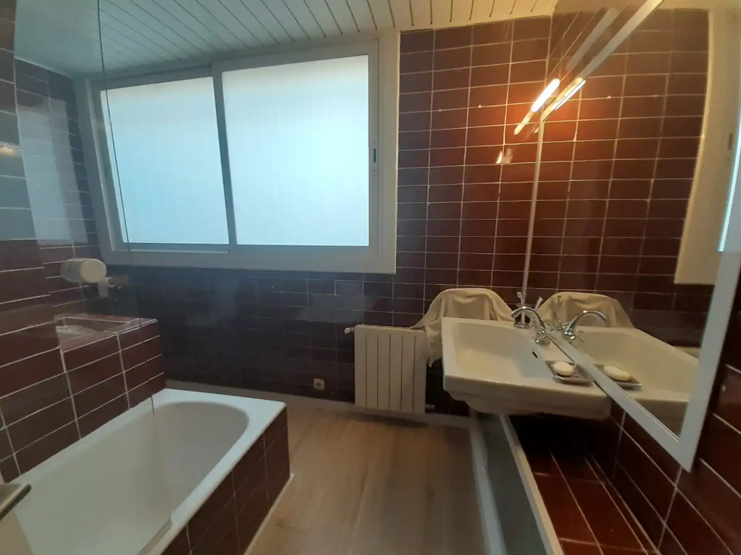 Bany de Dúplex en venda en Barcelona amb Calefacció, Parquet i Terrassa