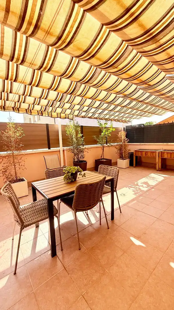 Terrassa de Casa adosada en venda en Cunit amb Aire condicionat, Calefacció i Jardí privat