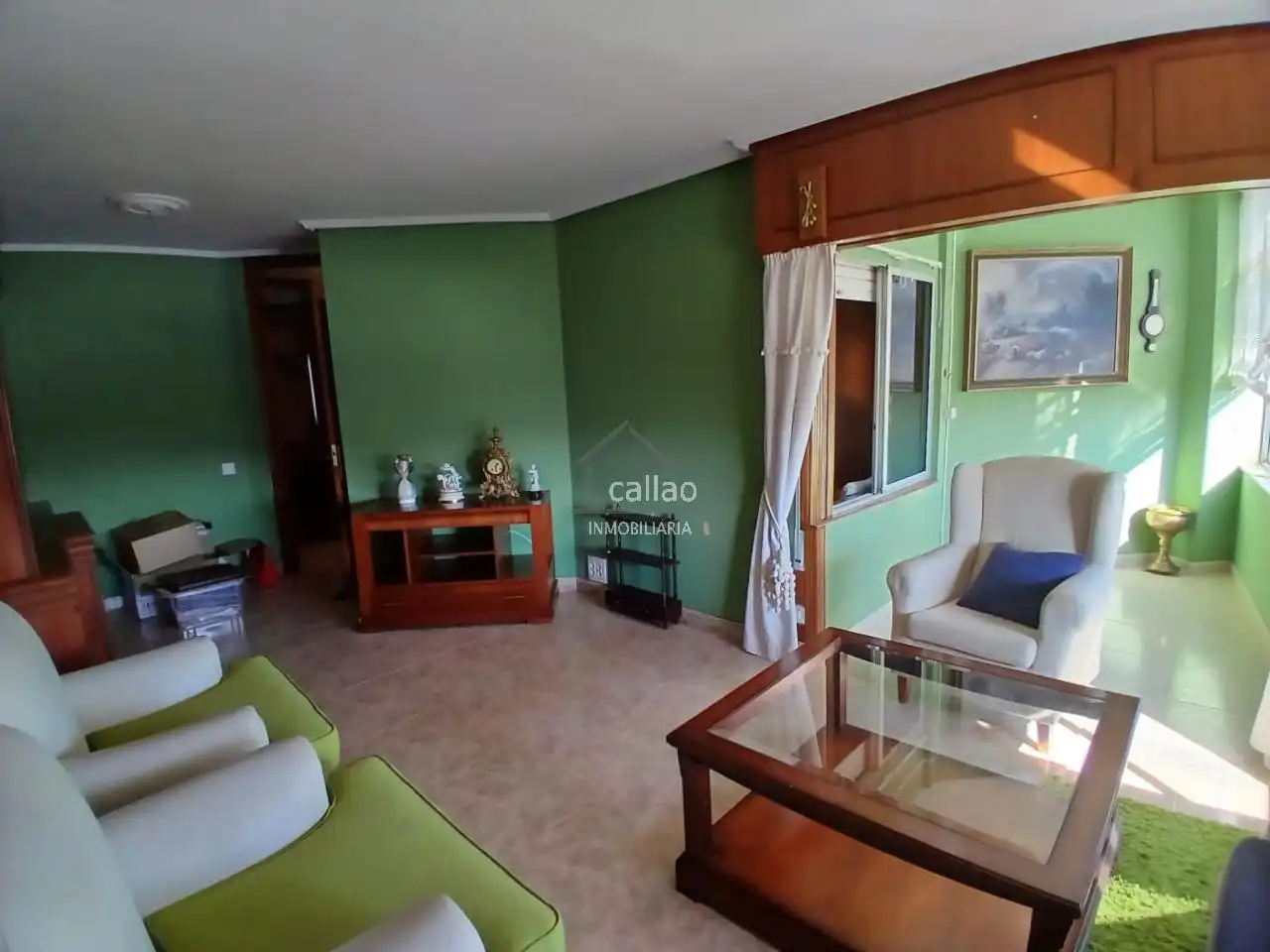 Living room of Flat for sale in Ferrol  with Furnished