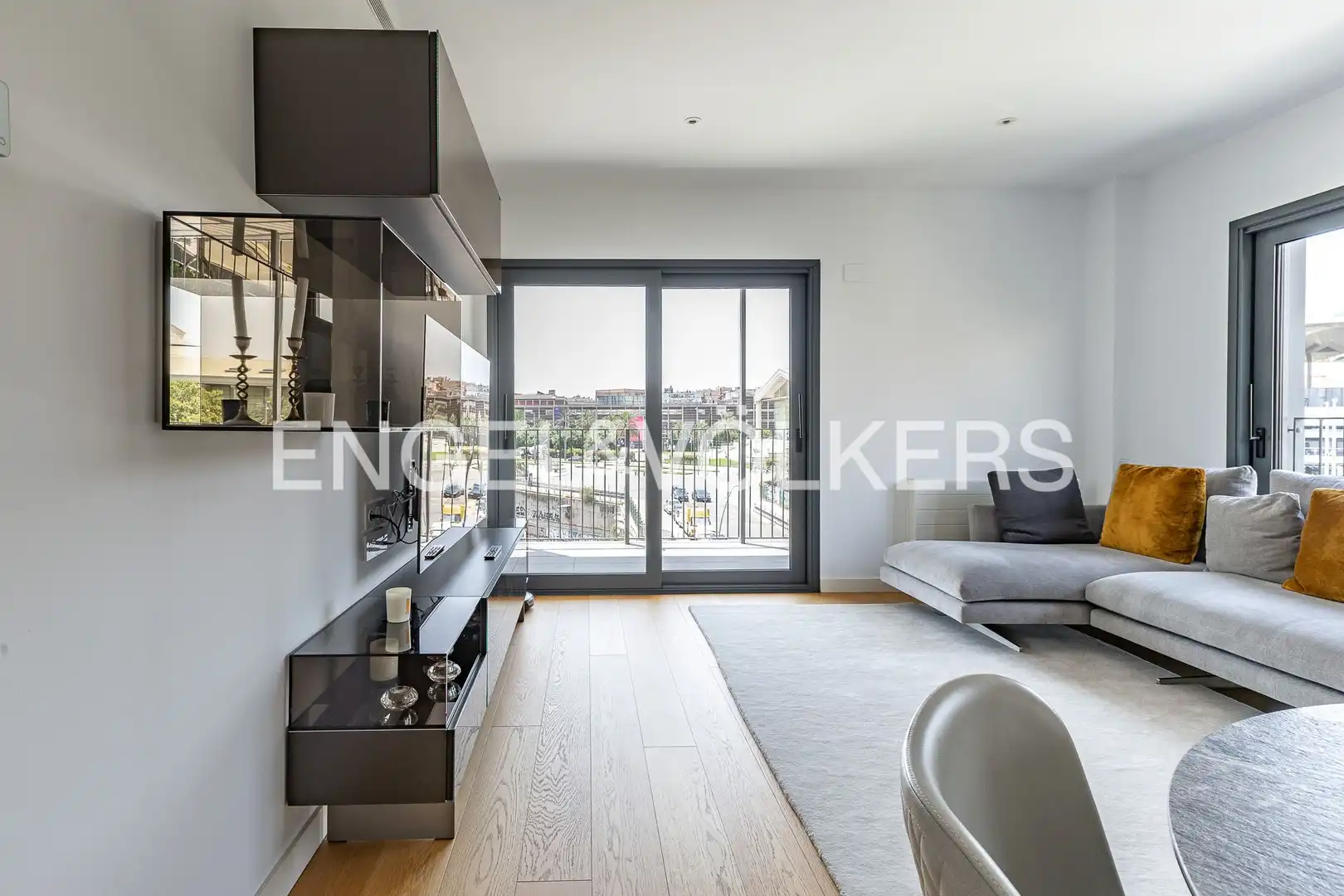Sala de estar de Piso de alquiler en Barcelona con Aire acondicionado, Calefacción y Parquet