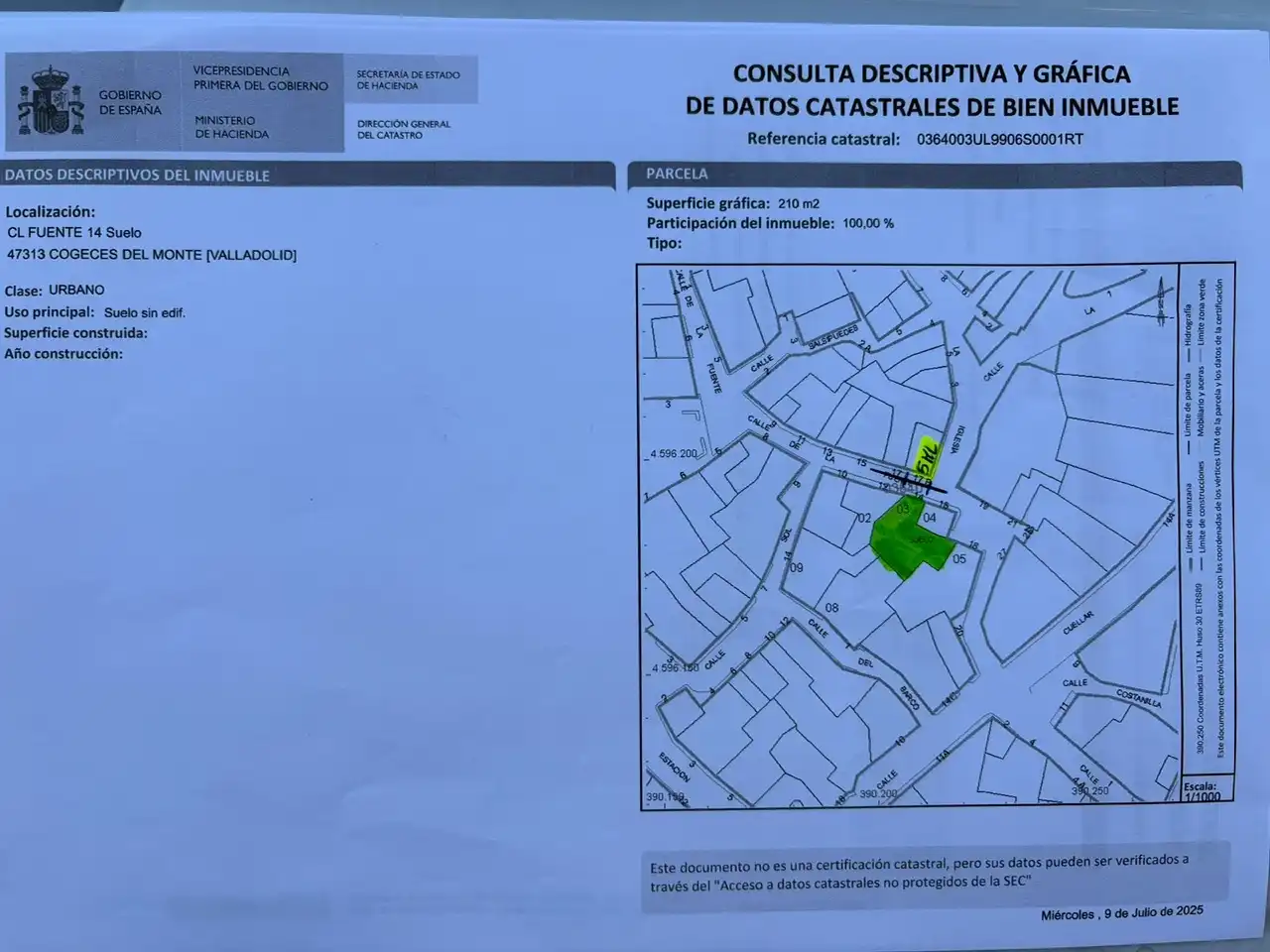 Residencial en venta en Cogeces del Monte