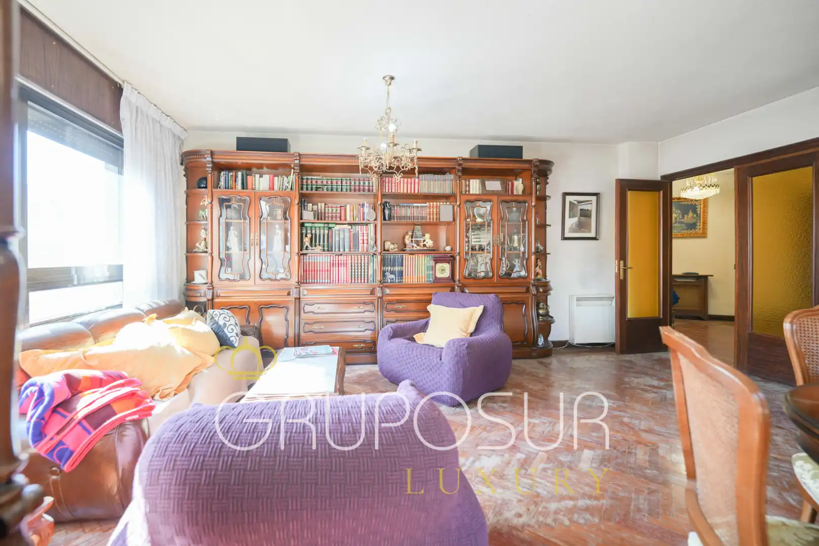 Sala de estar de Piso en venta en Valladolid con Calefacción, Parquet y Terraza