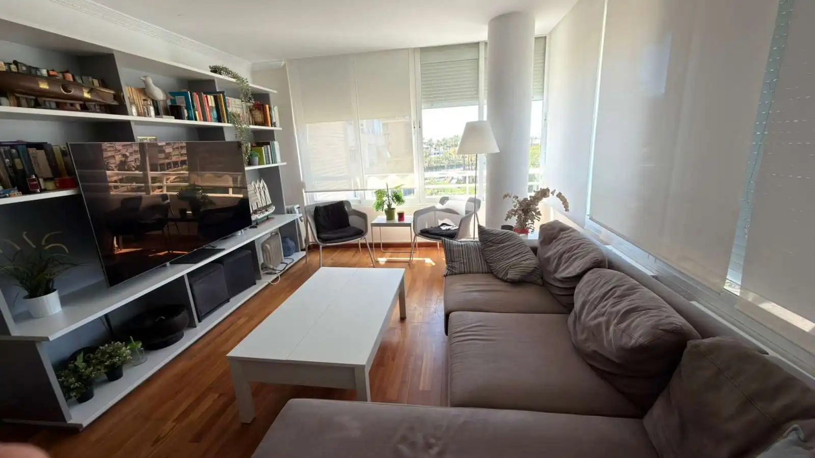 Sala de estar de Apartamento para compartir en Alicante / Alacant con Aire acondicionado, Calefacción y Terraza