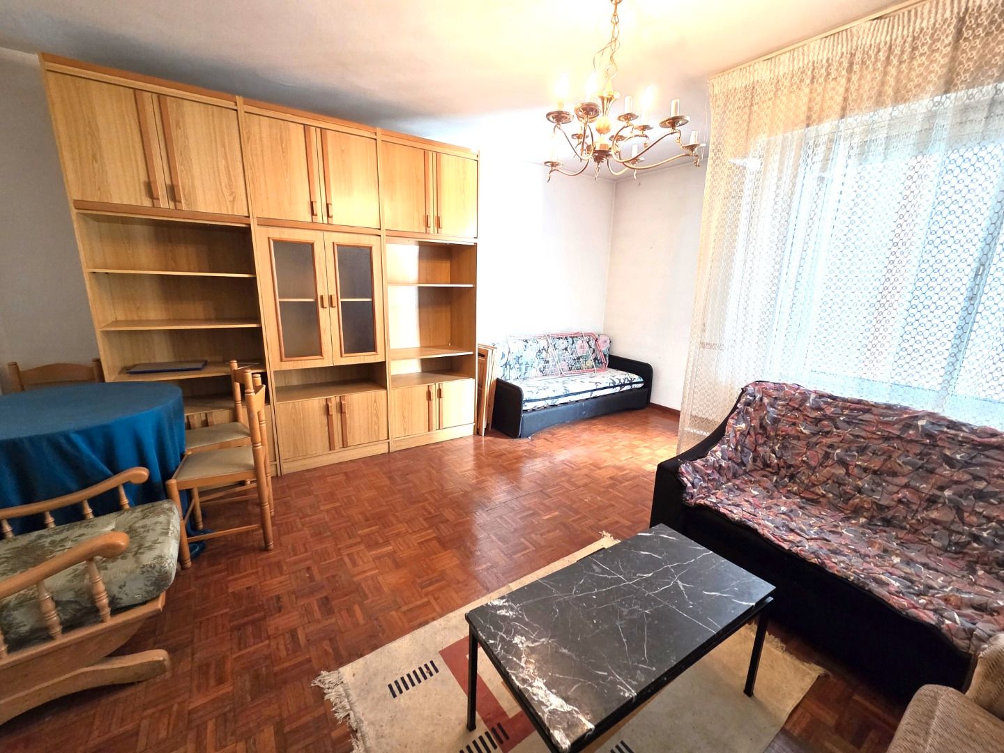 Living room of Flat for sale in Burgos Capital  with Heating, Parquet flooring and Terrace