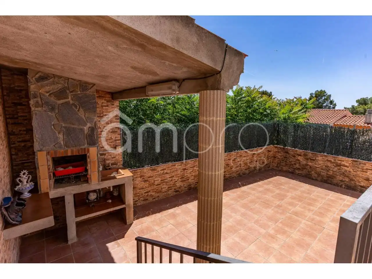 Terrassa de Casa o xalet en venda en La Pobla de Montornès   amb Aire condicionat, Jardí privat i Terrassa