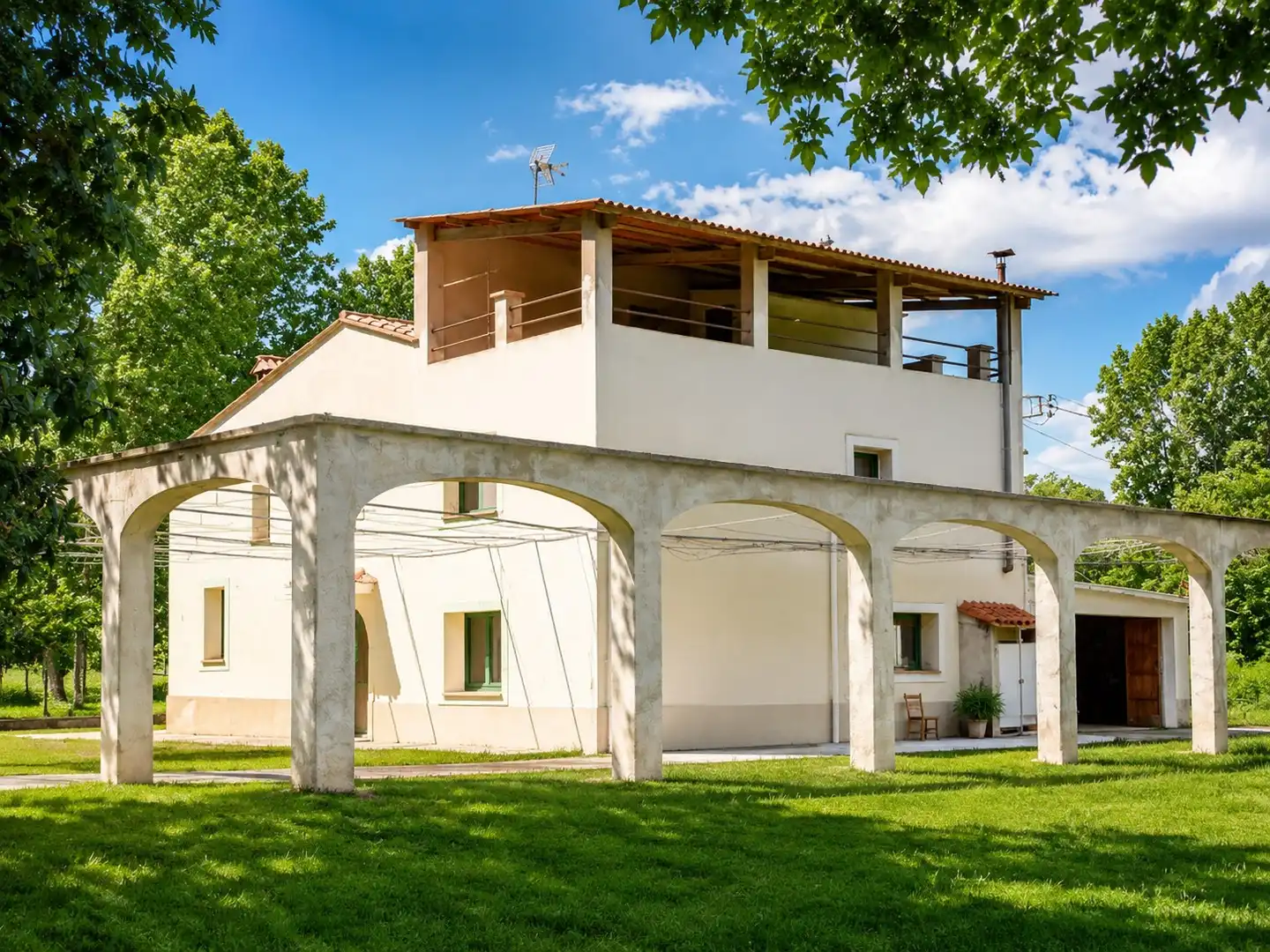 Vista exterior de Casa o chalet en venta en Sant Julià del Llor i Bonmatí con Calefacción y Amueblado
